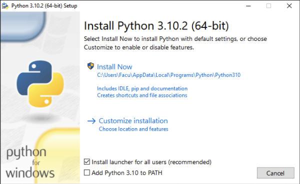 Python Windows installer 1